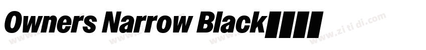Owners Narrow Black字体转换
